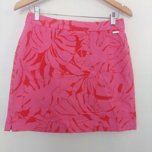 Rafaella Stretch Skort Size Medium Pink Palms